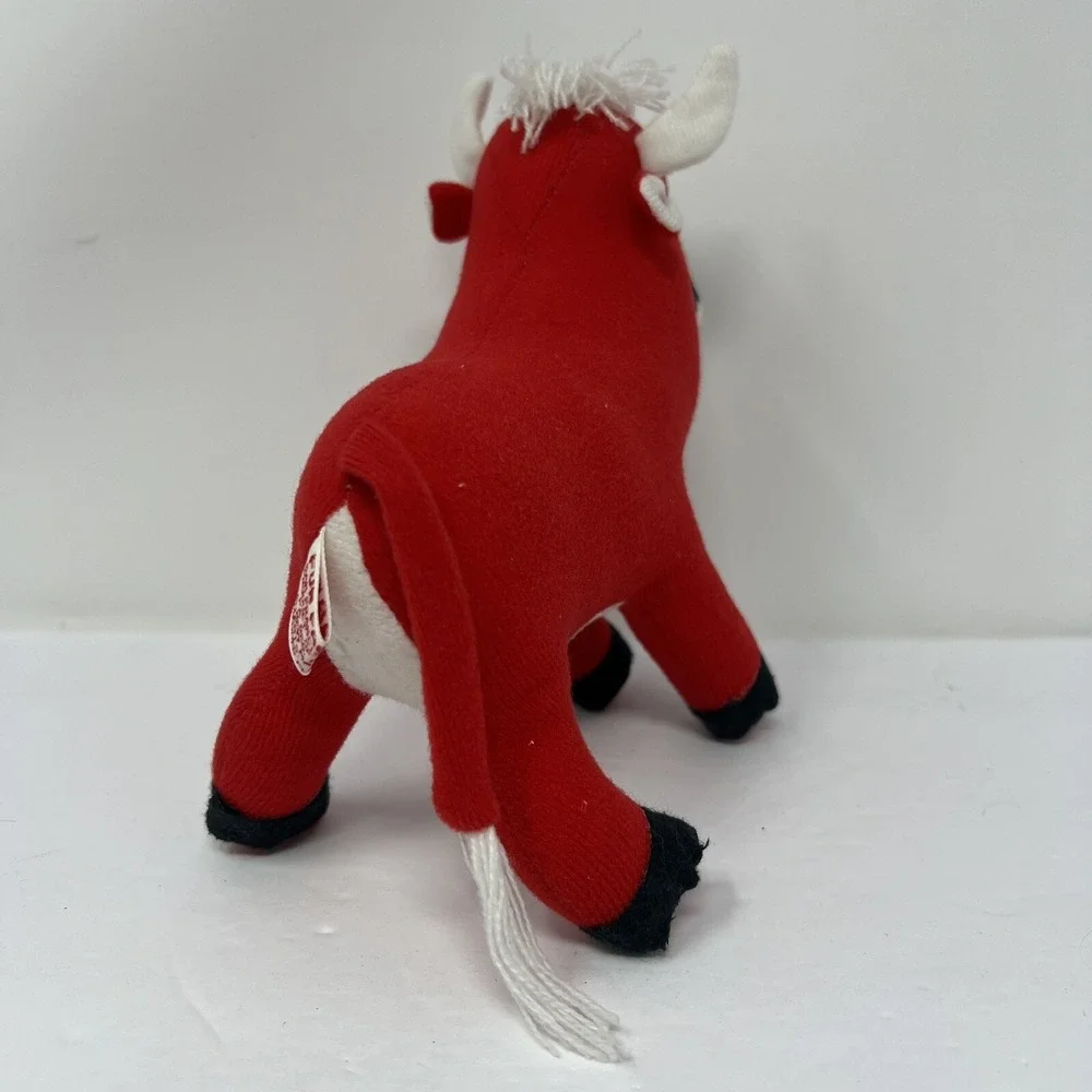 Fun Farm Red Bull Small Red Vintage 1978 Farm Animal Stuffed‎ Plush Toy